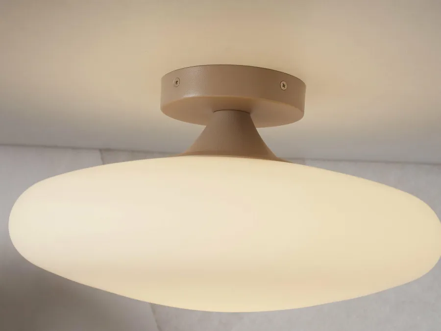 it's about RoMi Plafonniere Sapporo glas wit/zand L Outlet