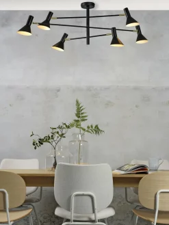it's about RoMi Plafonniere ijzer Izmir 3-arm zwart/goud accent Outlet