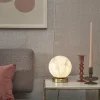 it's about RoMi Tafellamp glas/ijzer Carrara bol wit marmerprint/goud Outlet