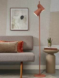 it's about RoMi Vloerlamp ijzer Salamanca 2 kappen h.145 kap Ø16 terra Outlet