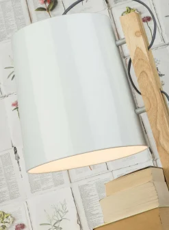 it's about RoMi Vloerlamp ijzer/hout Cambridge voor boeken naturel/ wit Discount