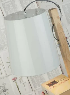 it's about RoMi Vloerlamp ijzer/hout Cambridge voor boeken naturel/ wit Discount