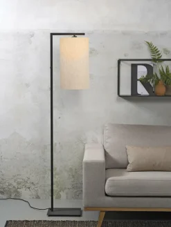 it's about RoMi Vloerlamp ijzer/zwart Boston licht linnen Hot