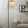 it's about RoMi Vloerlamp ijzer/zwart Boston licht linnen Hot