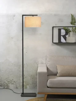 it's about RoMi Vloerlamp ijzer/zwart Boston licht linnen Hot