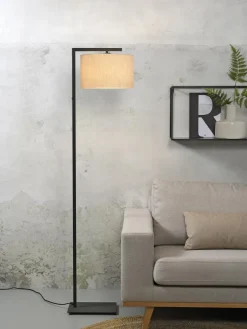 it's about RoMi Vloerlamp ijzer/zwart Boston licht linnen Hot