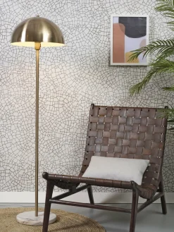 it's about RoMi Vloerlamp ijzer/marmer Toulouse kap Ø40 goud Best