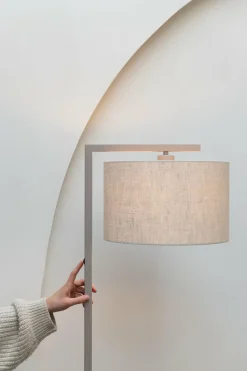 it's about RoMi Vloerlamp Boston zand/kap 3220 linnen donker Clearance