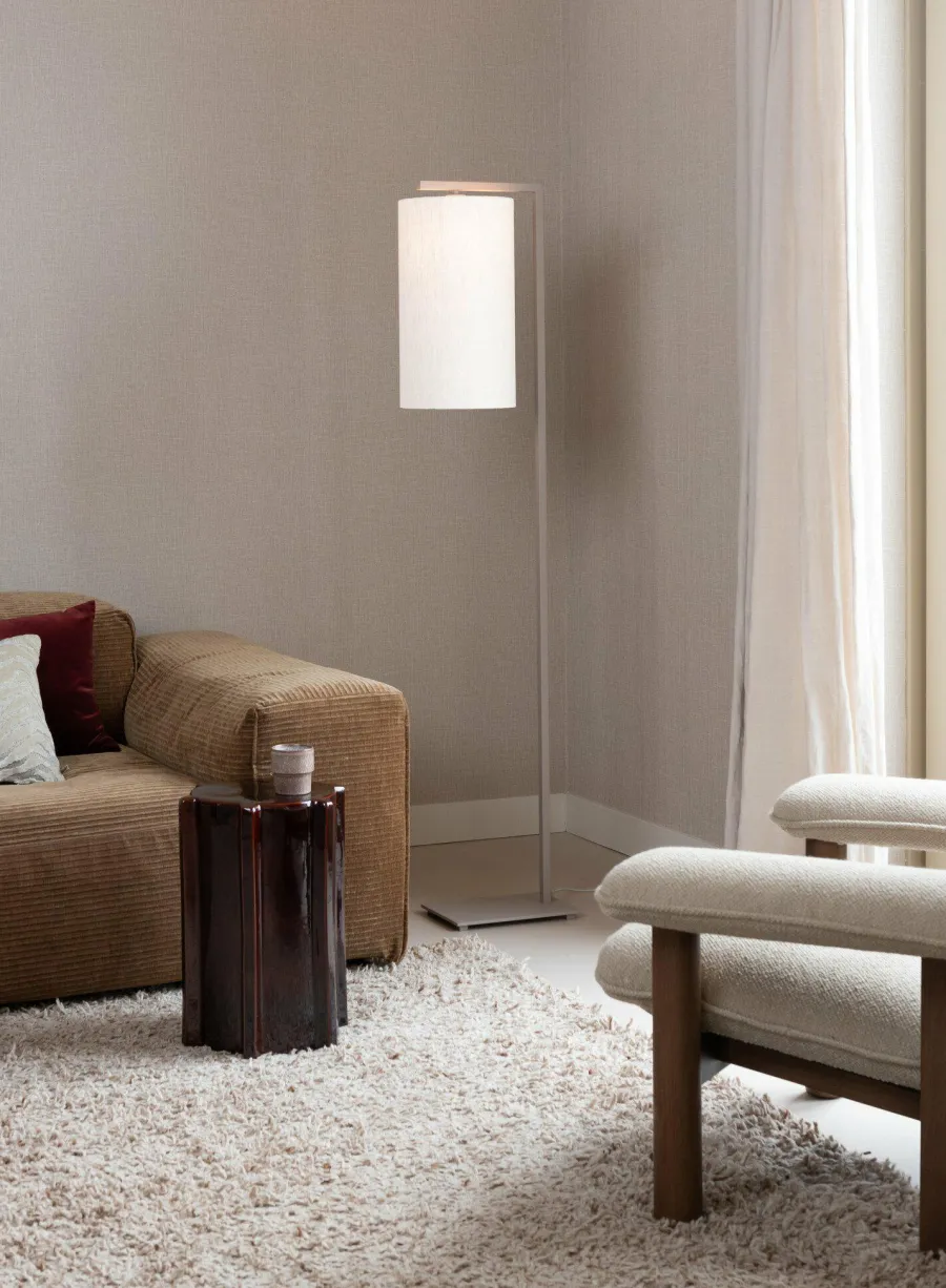 it's about RoMi Vloerlamp Boston zand/kap 2545 wit Hot
