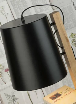 it's about RoMi Vloerlamp ijzer/hout Cambridge voor boeken naturel/ zwart Best
