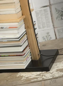it's about RoMi Vloerlamp ijzer/hout Cambridge voor boeken naturel/ zwart Best