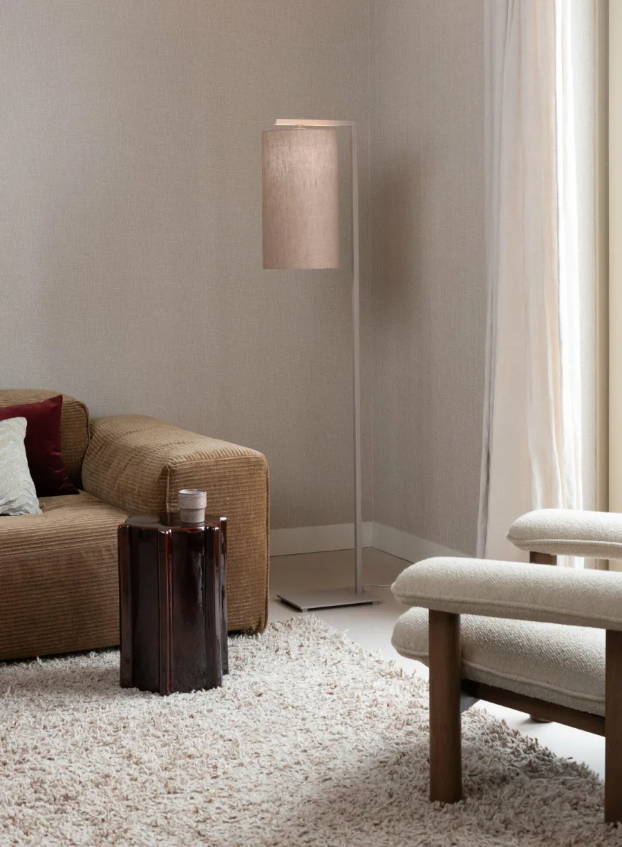 it's about RoMi Vloerlamp Boston zand/kap 2545 linnen donker Clearance