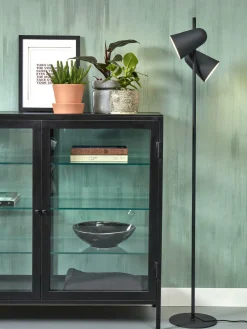 it's about RoMi Vloerlamp ijzer Salamanca 2 kappen h.145 kap Ø16 zwart New