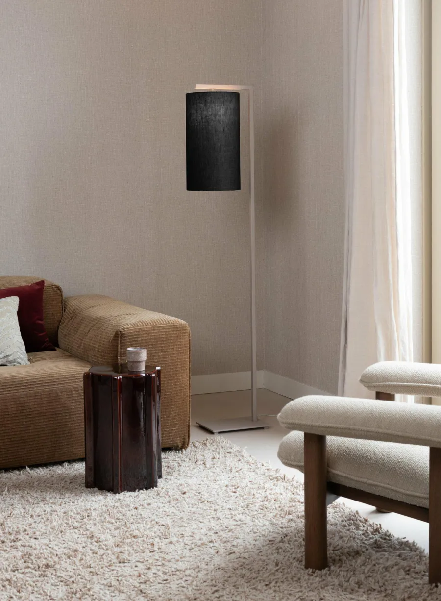 it's about RoMi Vloerlamp Boston zand/kap 2545 zwart Best