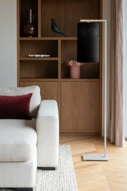 it's about RoMi Vloerlamp Boston zand/kap 2545 zwart Best