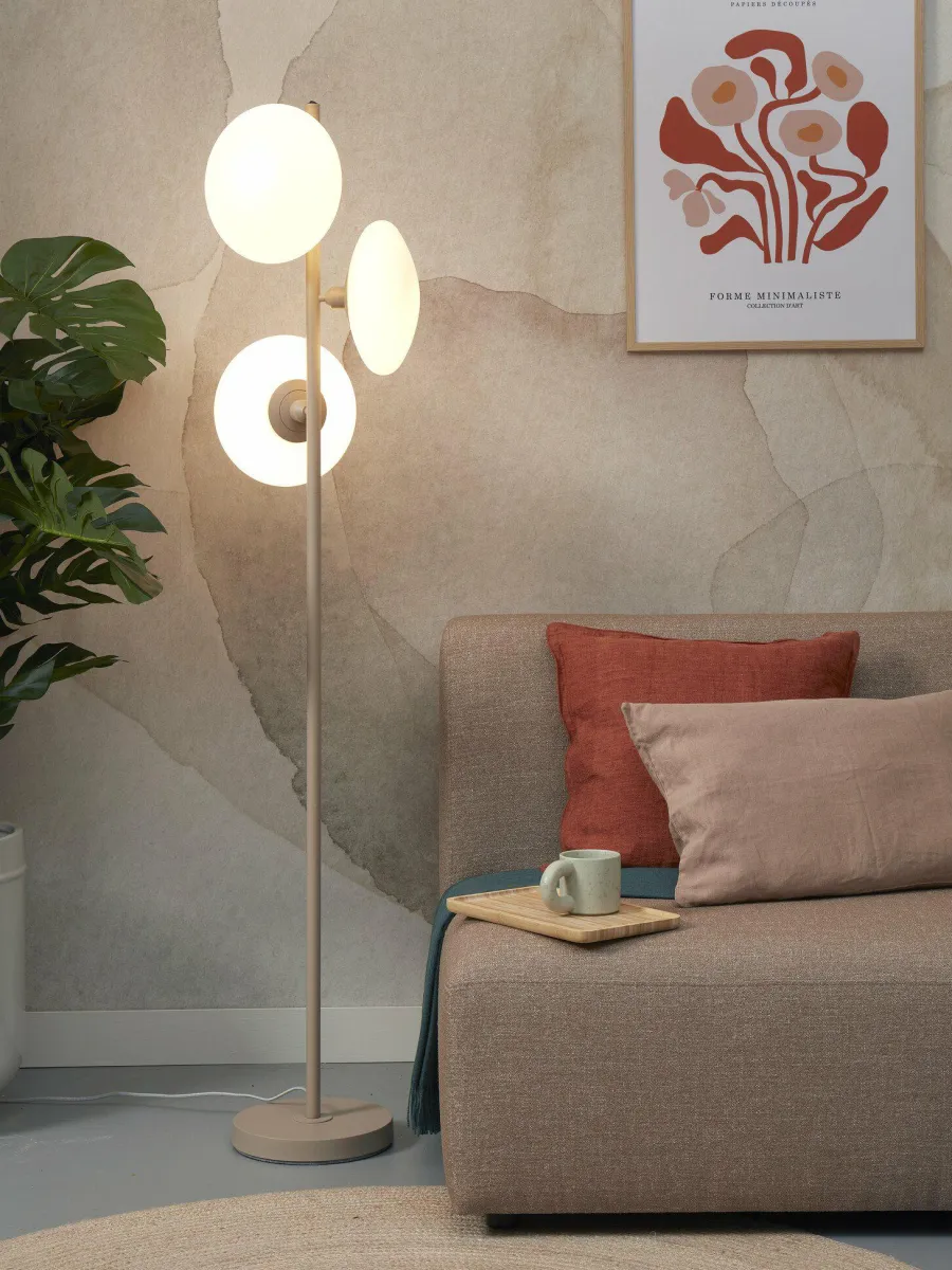 it's about RoMi Vloerlamp Sapporo 3-schijf wit/zand Best