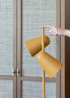 it's about RoMi Vloerlamp Salamanca 2-kap mosterd Online