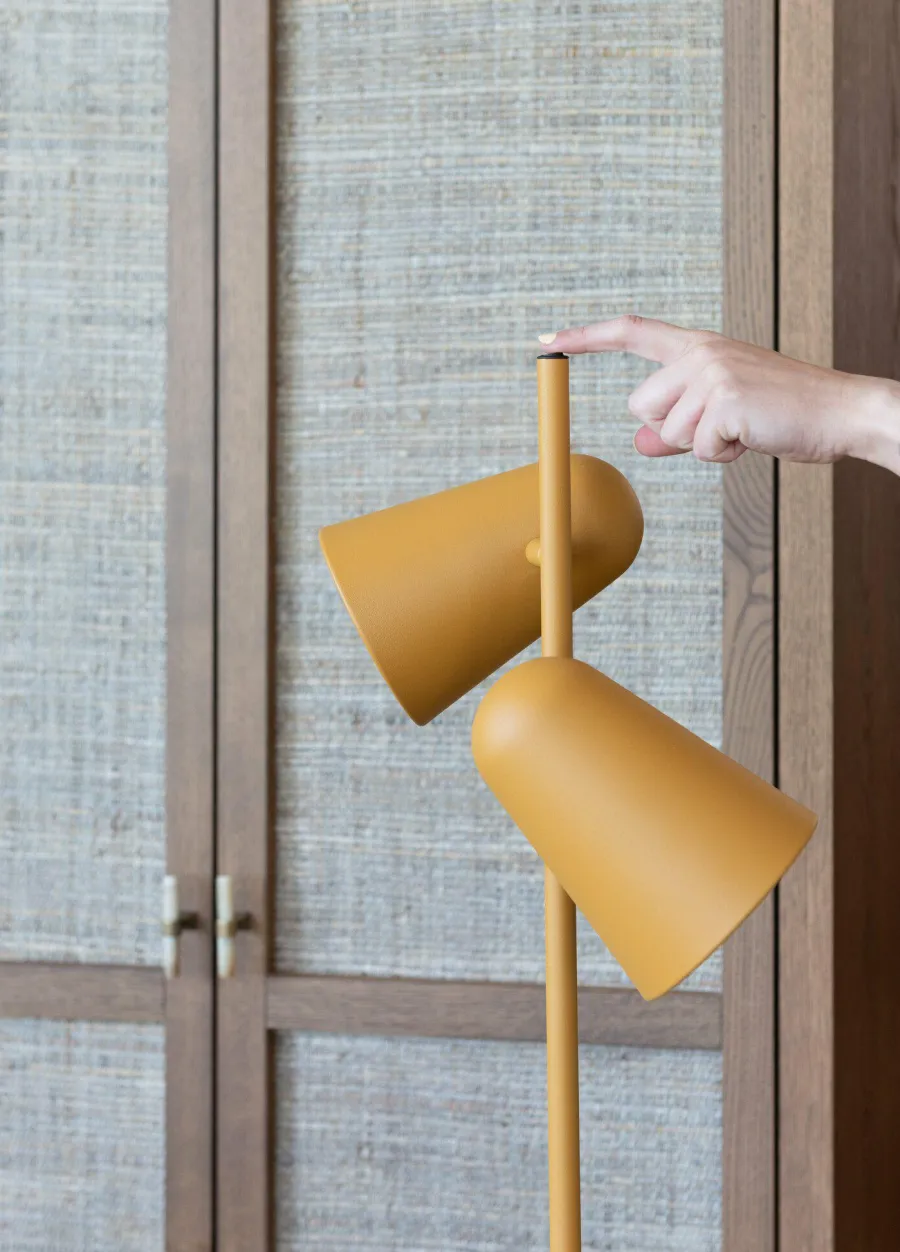 it's about RoMi Vloerlamp Salamanca 2-kap mosterd Online