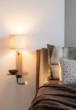 it's about RoMi Wandlamp Florence+leeslamp zand/kap 1815 linnen licht Best