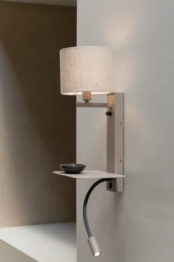 it's about RoMi Wandlamp Florence+leeslamp zand/kap 1815 linnen licht Best