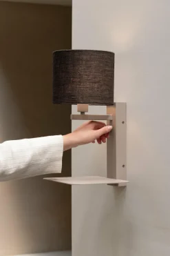 it's about RoMi Wandlamp Florence zand/kap 1815 zwart Hot