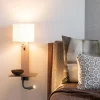 it's about RoMi Wandlamp Florence+leeslamp zand/kap 1815 wit Hot