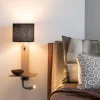 it's about RoMi Wandlamp Florence+leeslamp zand/kap 1815 zwart Sale
