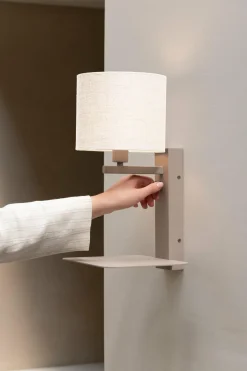 it's about RoMi Wandlamp Florence zand/kap 1815 wit Best