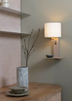 it's about RoMi Wandlamp Florence zand/kap 1815 wit Best