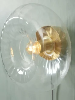 it's about RoMi Wandlamp glas Brussels Ø 27 goud/transparant New