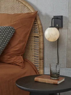 it's about RoMi Wandlamp glas/ijzer Carrara bol wit marmerprint/zwart Discount