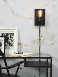 it's about RoMi Wandlamp ijzer Madrid b.15xh.25cm zwart L Sale