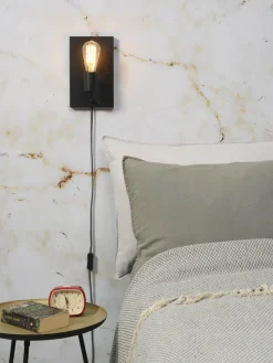 it's about RoMi Wandlamp ijzer Madrid b.15xh.25cm zwart L Sale