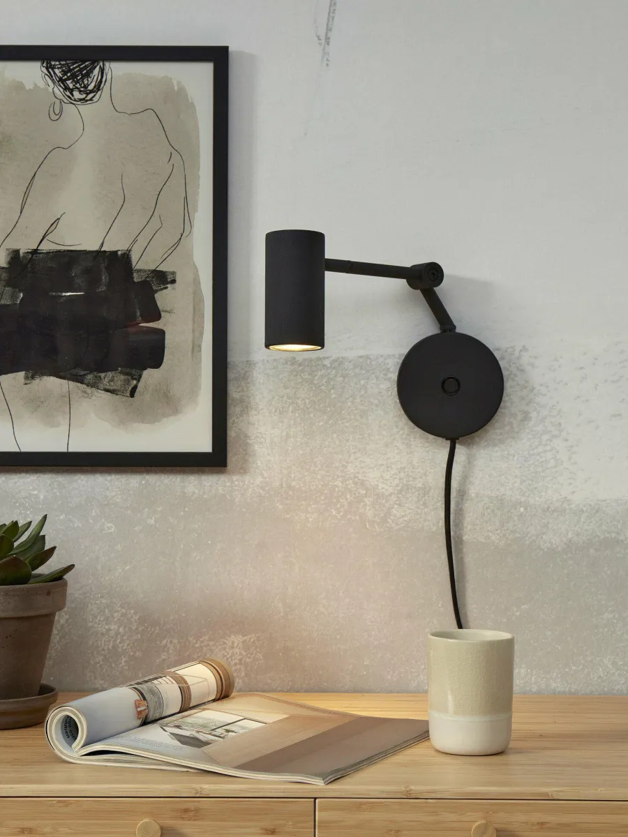 it's about RoMi Wandlamp ijzer Montreux zwart Outlet