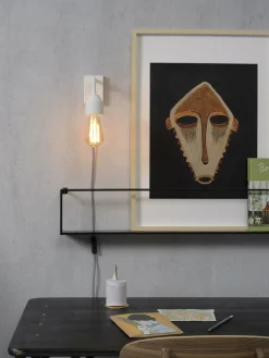 it's about RoMi Wandlamp ijzer Madrid 18x7xh.14cm wit S Discount