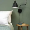 it's about RoMi Wandlamp ijzer London b.44xh.40cm/kap dia.16xh.16cm zwart