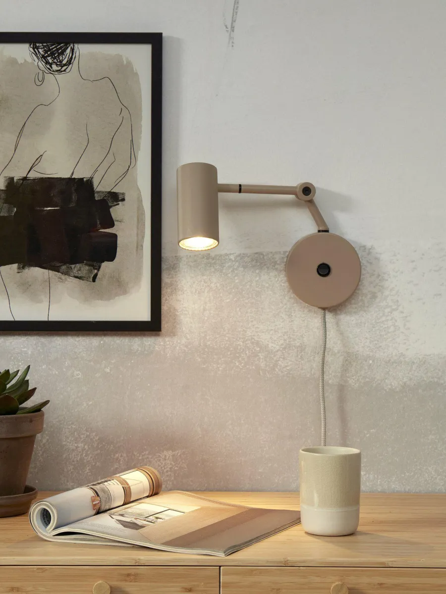 it's about RoMi Wandlamp ijzer Montreux zand