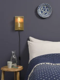 it's about RoMi Wandlamp ijzer Madrid 15xh.25cm goud L Discount