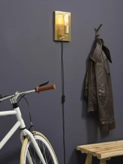 it's about RoMi Wandlamp ijzer Madrid 15xh.25cm goud L Discount