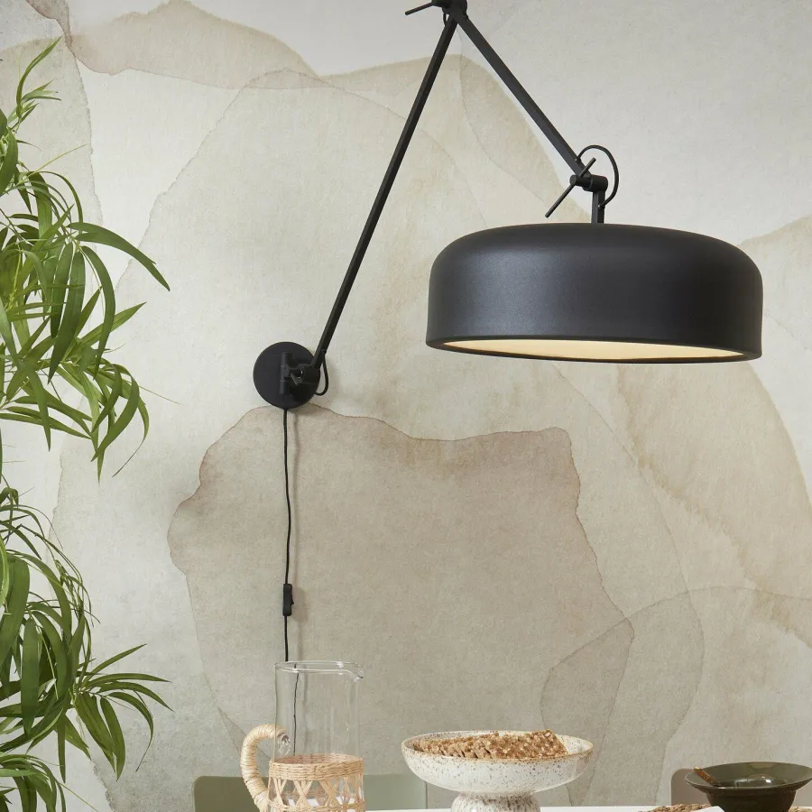 it's about RoMi Wandlamp ijzer Marseille zwart New