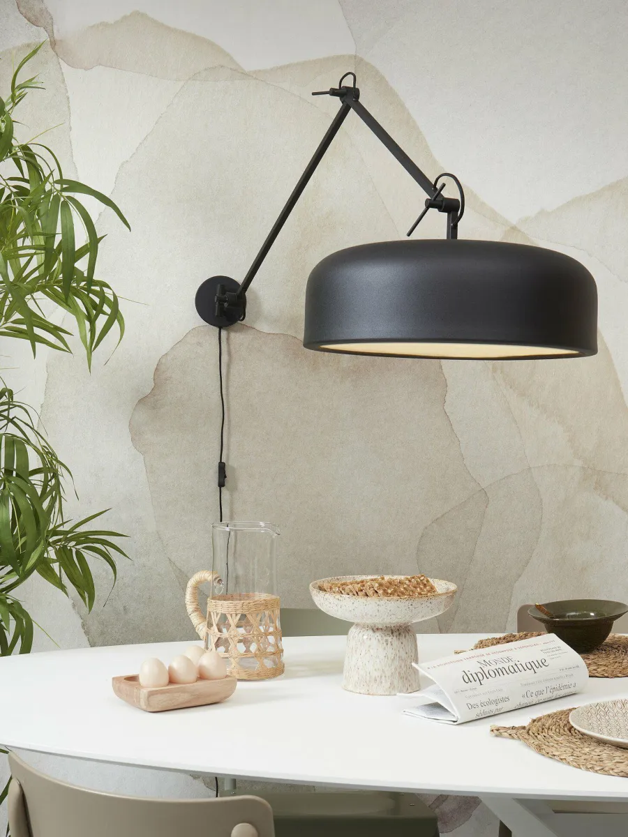 it's about RoMi Wandlamp ijzer Marseille zwart New