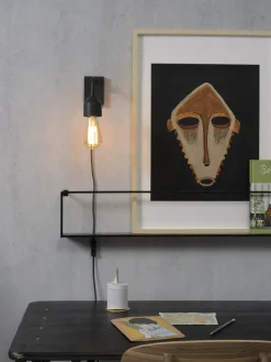 it's about RoMi Wandlamp ijzer Madrid 18x7xh.14cm zwart S