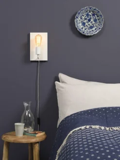 it's about RoMi Wandlamp ijzer Madrid b.15xh.25cm wit L Discount