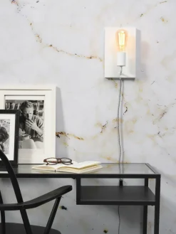 it's about RoMi Wandlamp ijzer Madrid b.15xh.25cm wit L Discount
