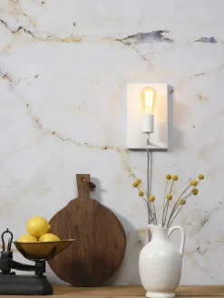 it's about RoMi Wandlamp ijzer Madrid b.15xh.25cm wit L Discount