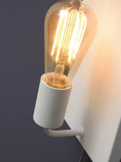 it's about RoMi Wandlamp ijzer Madrid b.15xh.25cm wit L Discount