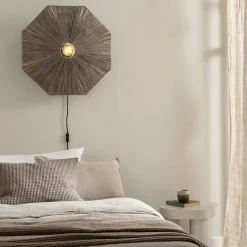 it's about RoMi Wandlamp Panama dia. 65cm donkergrijs Sale