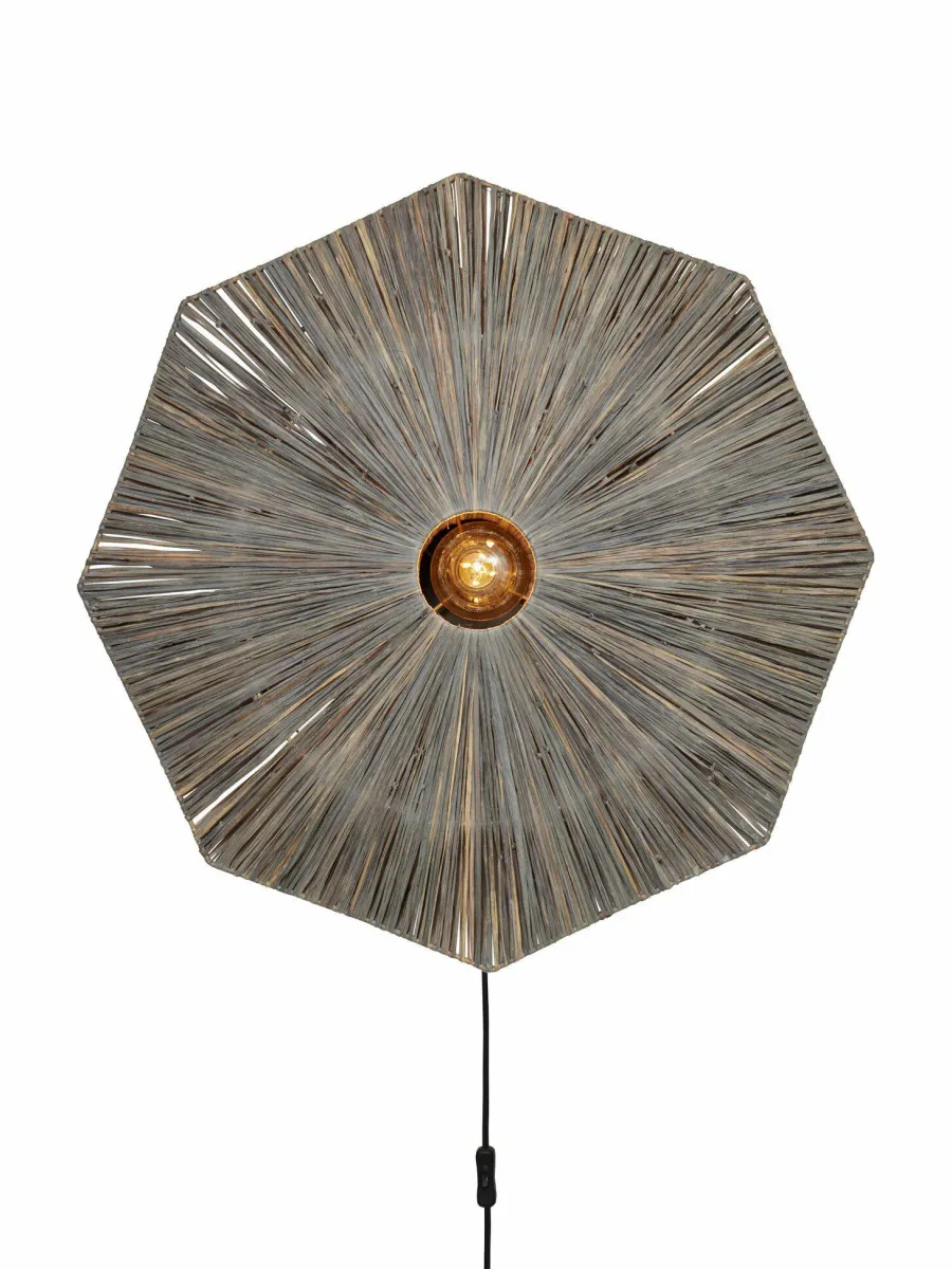 it's about RoMi Wandlamp Panama dia. 65cm donkergrijs Sale