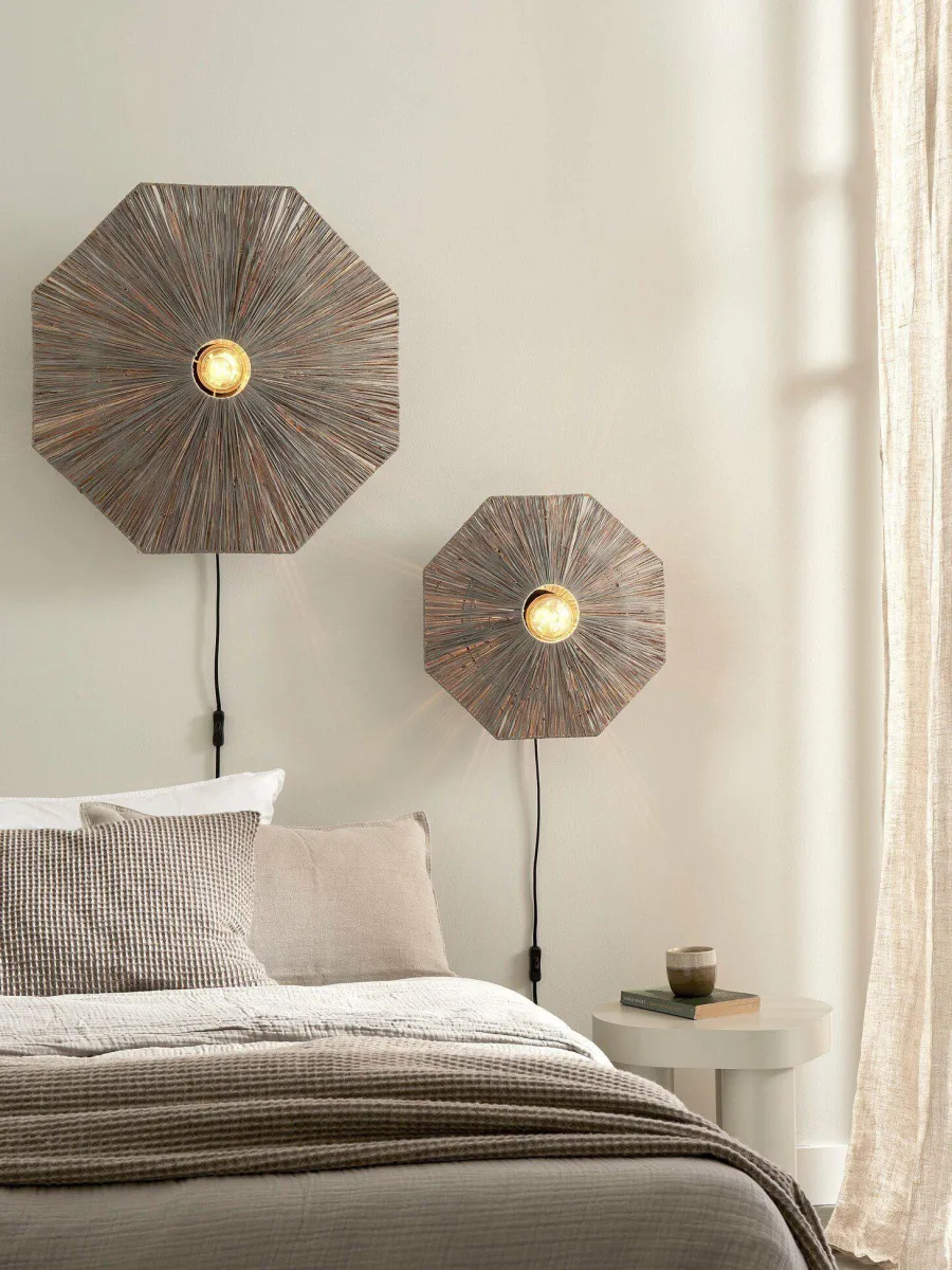 it's about RoMi Wandlamp Panama dia. 65cm donkergrijs Sale
