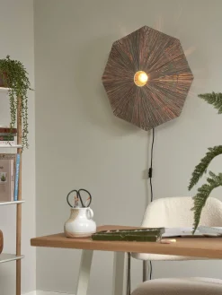 it's about RoMi Wandlamp Panama dia. 65cm donkergrijs Sale